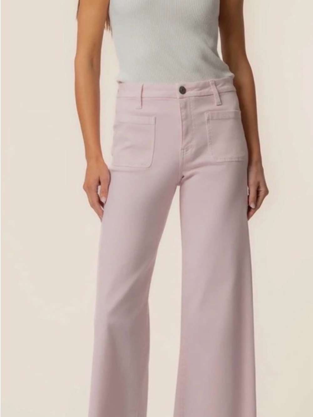 Kut from the Kloth Light Pink Wide-Leg Jeans